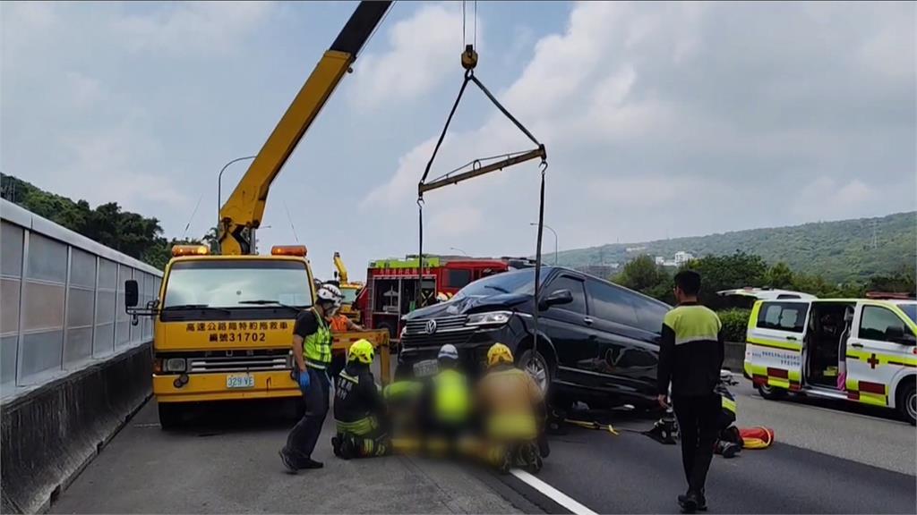 國1三義段車禍3死3傷　疑電動車開輔駕二次追撞釀禍