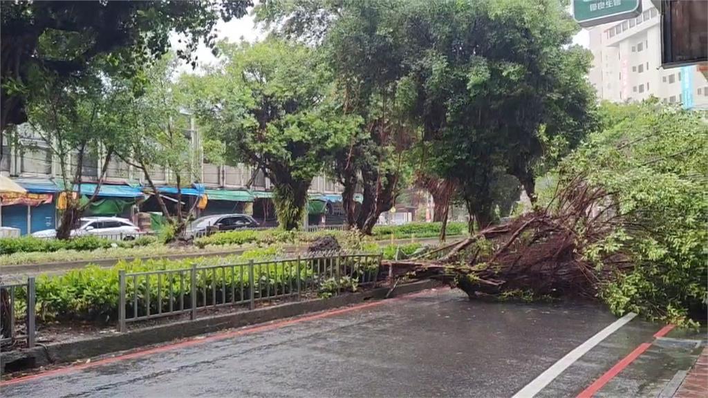 宜蘭風雨交加！　壯圍村停電淹水、超商招牌砸落