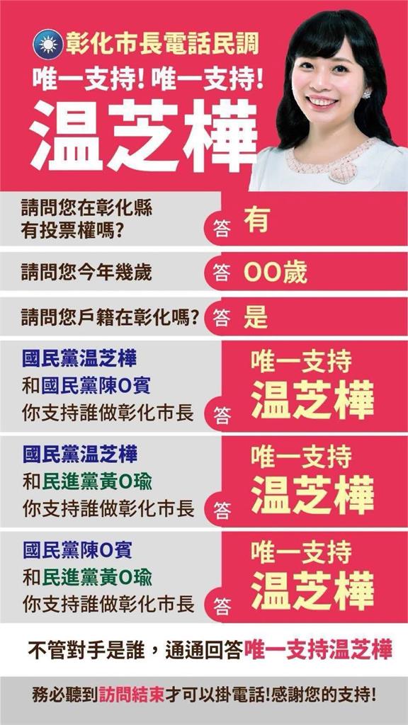 快新聞／國民黨彰化市長提名陷僵局！3天全民調決勝負　陳文賓、温芝樺拚黨內出線