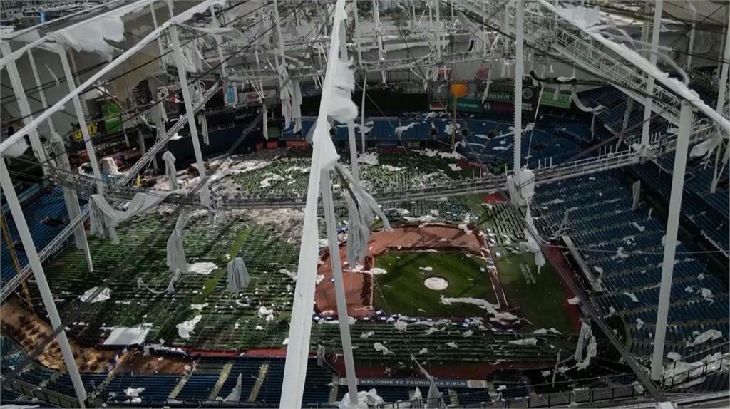 MLB(影)/光芒主場屋頂遭颶風吹破 明年新賽季已找到開幕戰球場