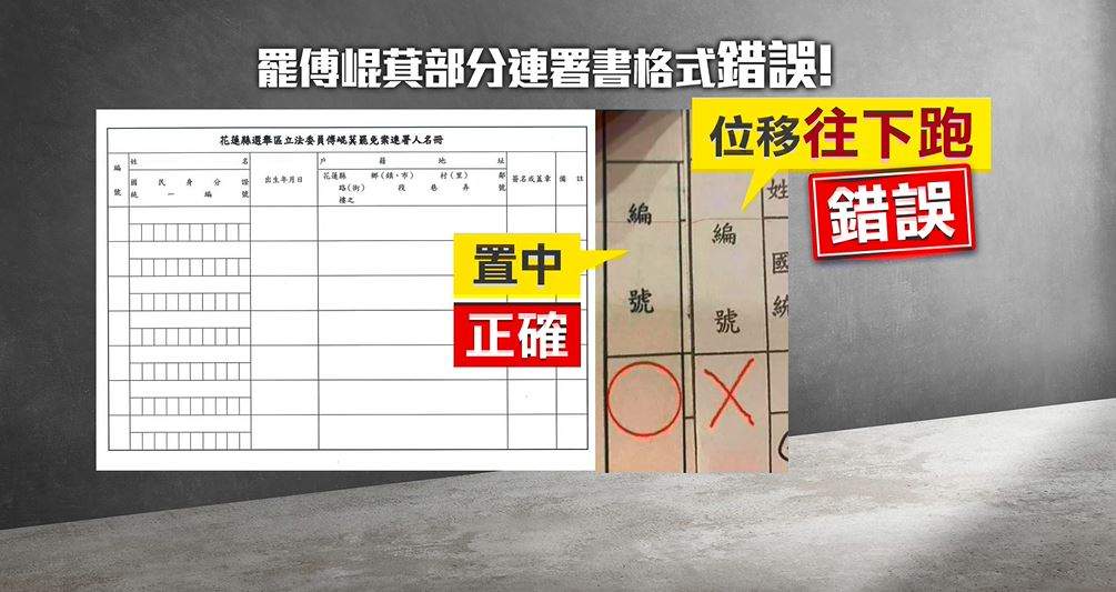 罷免傅崐萁多份連署單「格式錯誤」　沈伯洋籲罷團全台火車站收件重簽