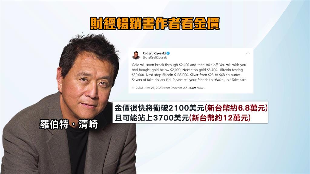 以巴衝突釀金價高漲 週四每盎司價格直逼2千美元大關