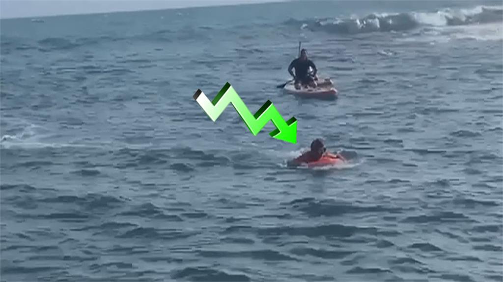 風浪太大！男子浮潛體力透支　海巡「動力式救生圈」迅速救援
