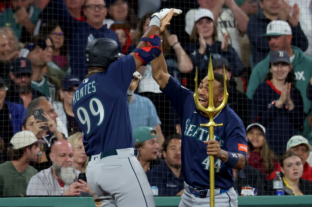MLB(影)／21歲小水手初登場就炸裂！蒙特斯大聯盟首安首打點首轟一次到齊