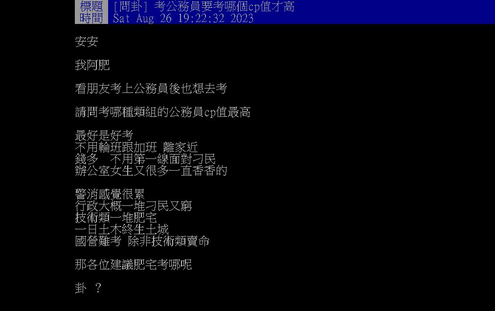 哪種公務員CP值最高?網激推「這1職位」曝優點:錢和休假多