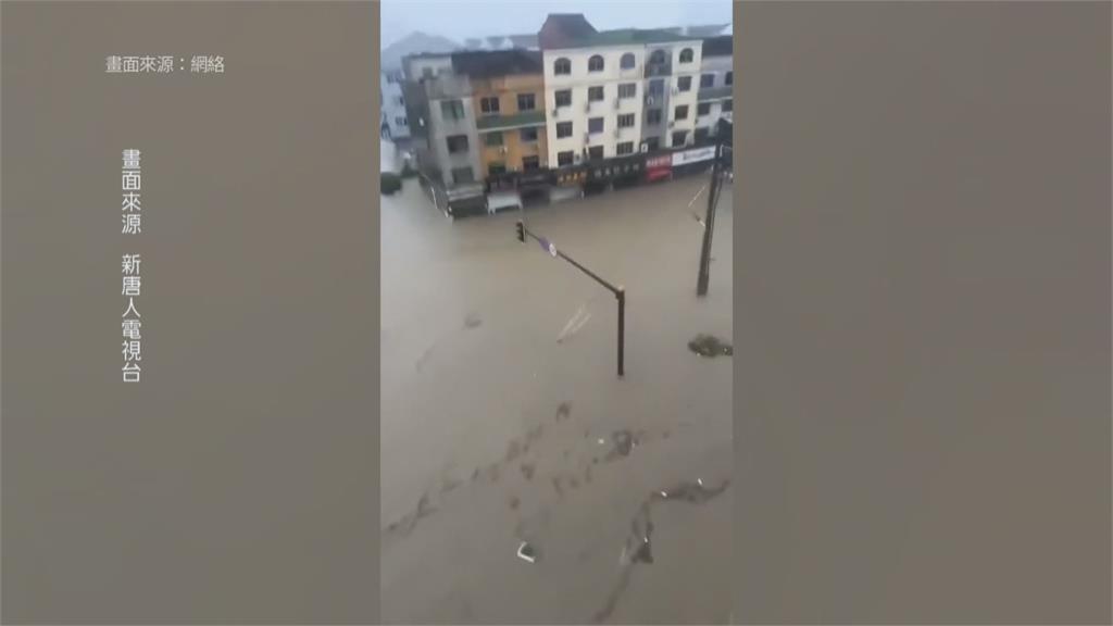颱風白海豚肆虐「上海淹成海」 北京發暴雨橙色預警