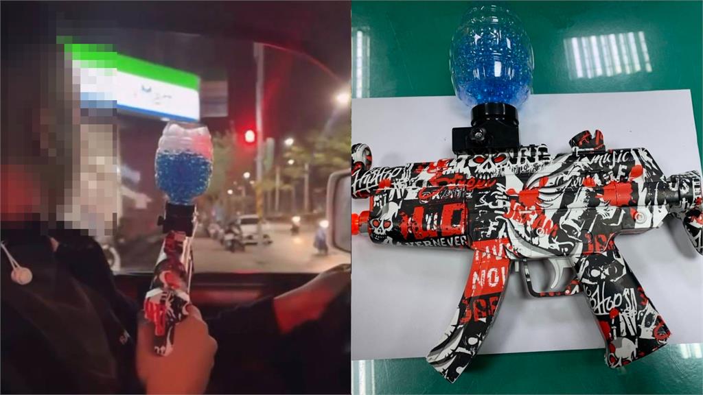 24歲男開車「持水彈槍」沿路掃射嗨翻 誇張行徑流出慘被逮恐噴5萬4!