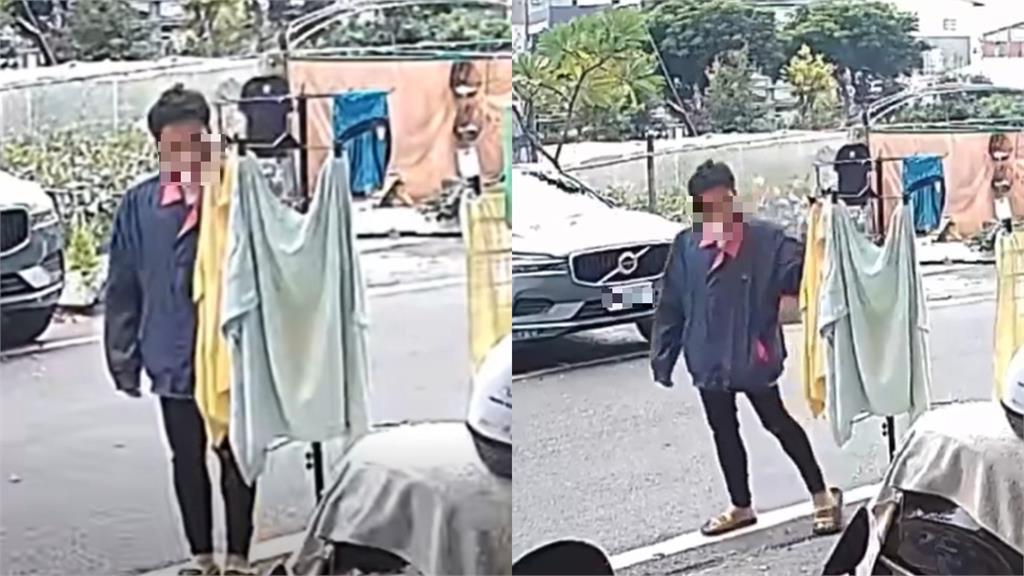 彰化驚現「叼菸聖誕老人」!快閃民宅門前掛「滷肉飯」詭異畫面曝