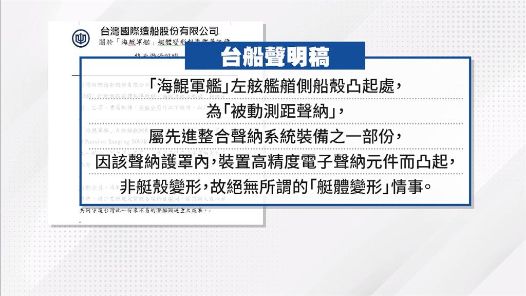 海鯤號被謠傳艦體變形 王定宇斥惡意攻擊為「這目的」