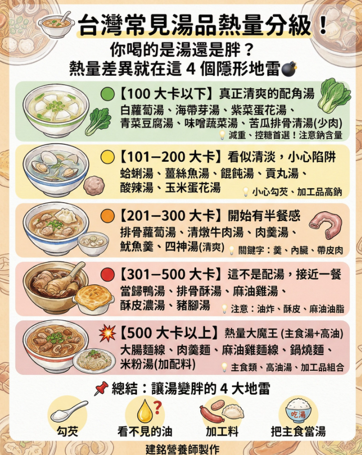 小吃攤必點熱門湯品熱量竟然都超高?營養師揭4大地雷讓你越喝越胖