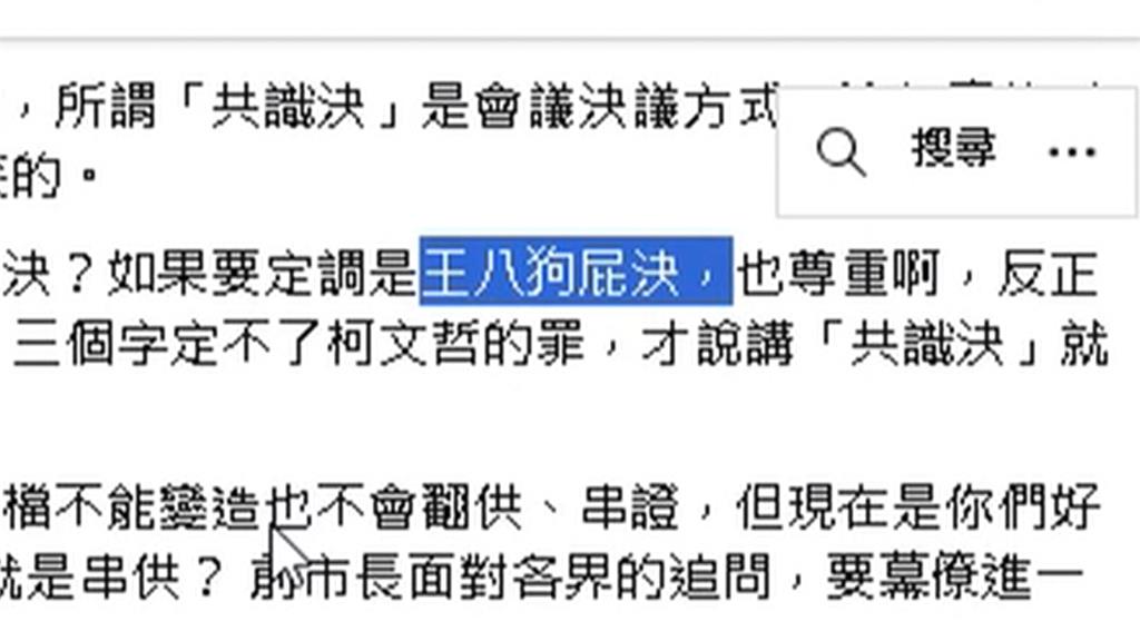 批檢「共識決就是串證」實在可笑！陳佩琪：王X狗屁決　我也尊重啊　