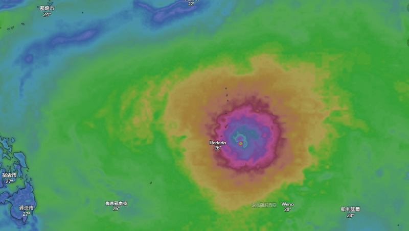 辛樂克登35年以來「最強4月颱」！衛星雲圖曝「渾圓眼牆」極度扎實
