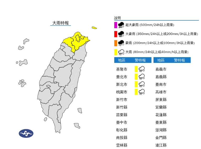 快新聞/鋒面殺到!雨彈一早來襲 4縣市大雨特報