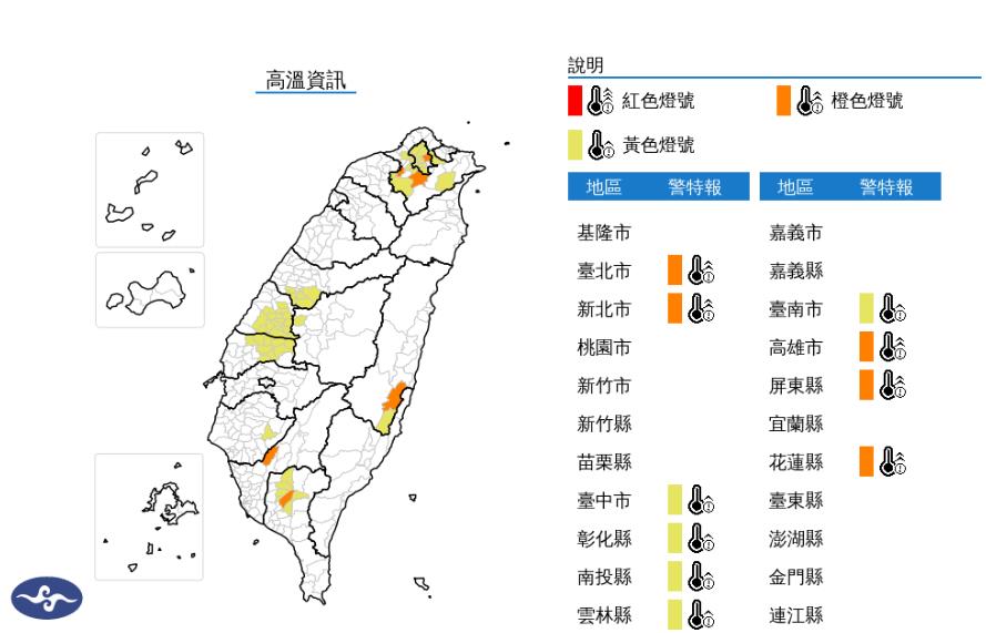 快新聞/補充水分!10縣市亮高溫燈號 「這5地」將飆36度