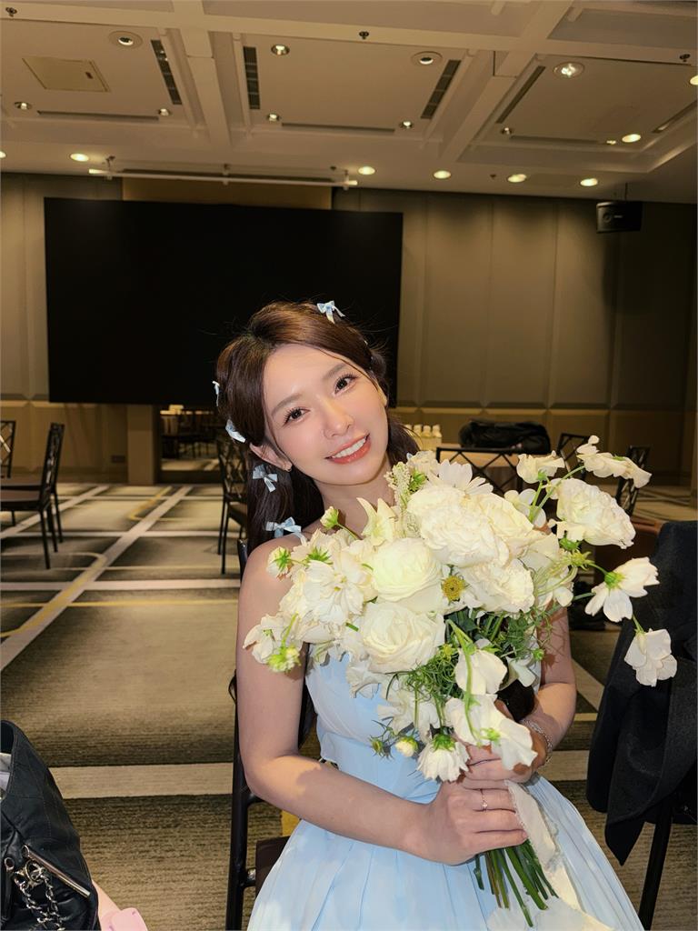 啦啦隊／擔任王齊麟、陳詩媛伴娘幸運抽中捧花！富邦啦啦隊女神笑：歡迎介紹對象