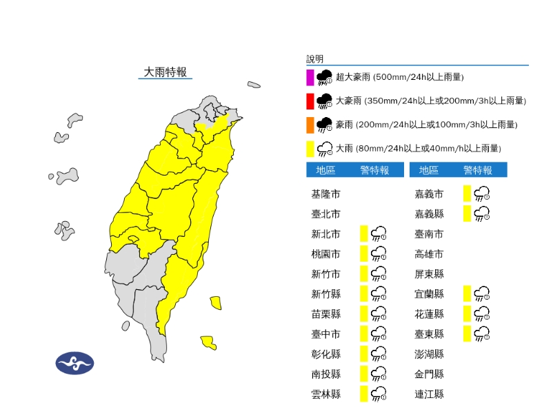 快新聞/出門記得帶傘!鋒面影響「雨彈來襲」 14縣市大雨特報