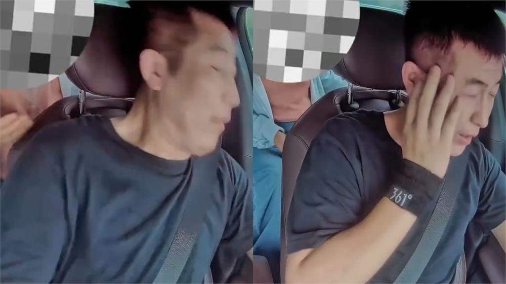司機開車狂打瞌睡！後座大媽「狠甩1巴掌打醒」　第一視角曝光網讚爆：雖然粗暴點