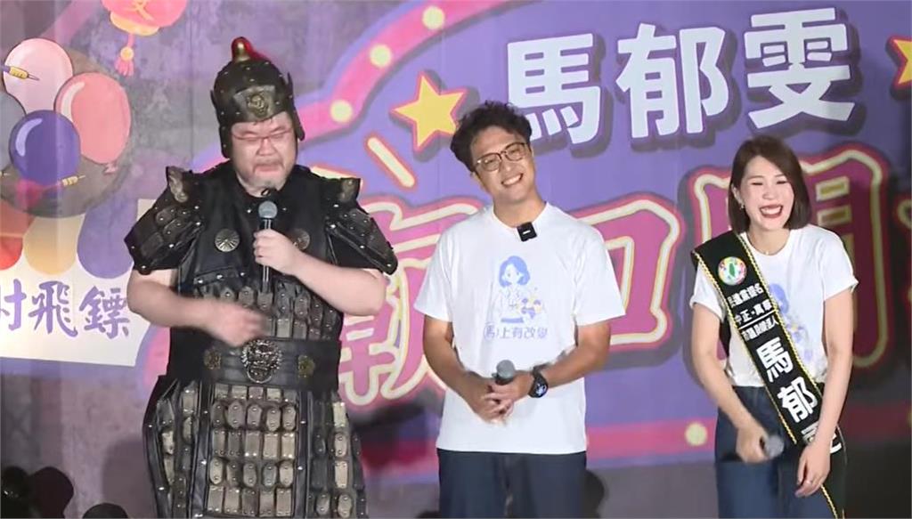馬郁雯廟口開講大咖雲集！突放閃李正皓　喊話準公婆：當選就辦「這大事」