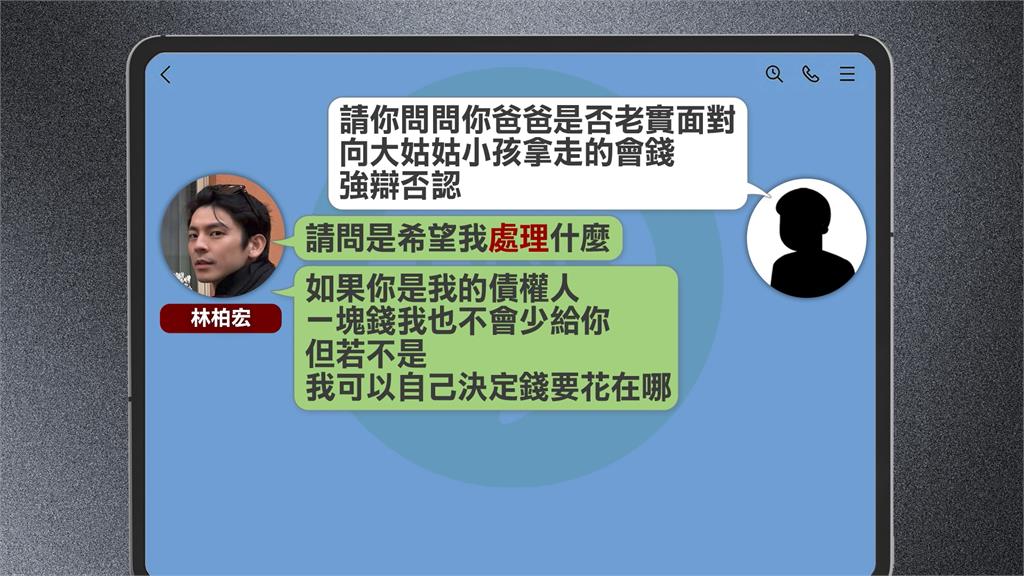 遭叔伯控「切割父親債務」 林柏宏:上一代糾紛無力參與