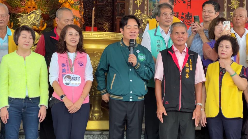 五股拜廟與柯文哲同場不同框　賴喊「把蕭美琴送進總統府」引關注