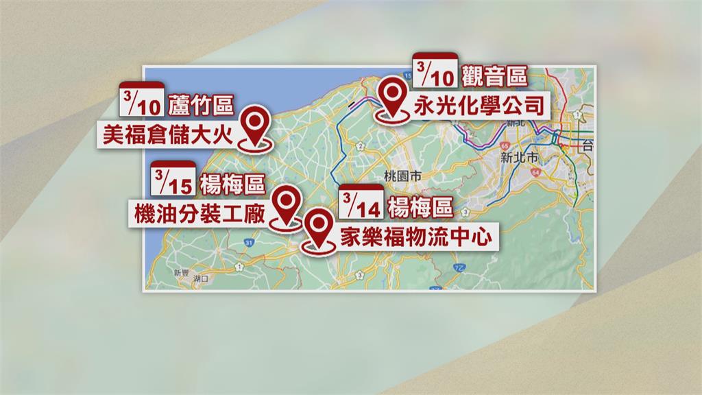楊梅幼獅工業區又火警 機油分裝廠大火燒到家具廠
