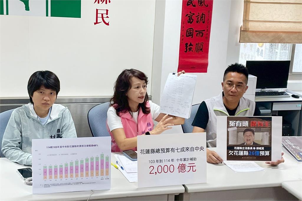 快新聞/徐榛蔚稱「中央不照顧花蓮」 張美慧嗆:縣內7成總預算來自中央