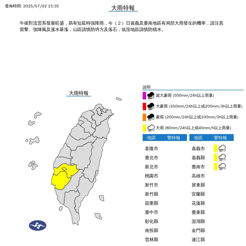 快新聞/雨彈來襲!3縣市大雷雨猛炸1小時 外出記得帶傘