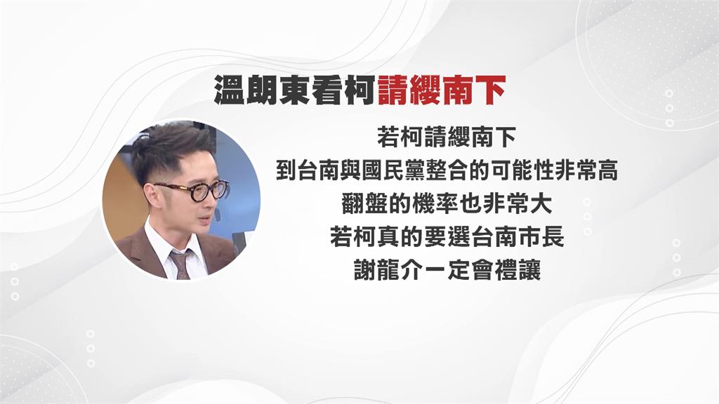 柯文哲「請纓南下」選台南? 溫朗東:柯若參選謝龍介會禮讓