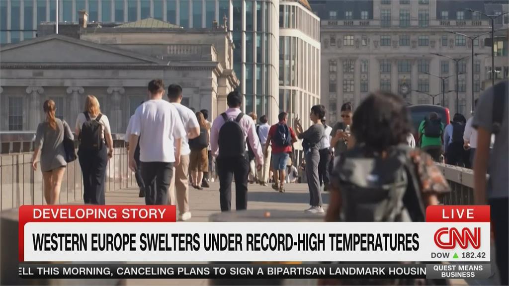 歐洲熱浪發威　英法西破高溫紀錄　英國體感飆42度　法國停電