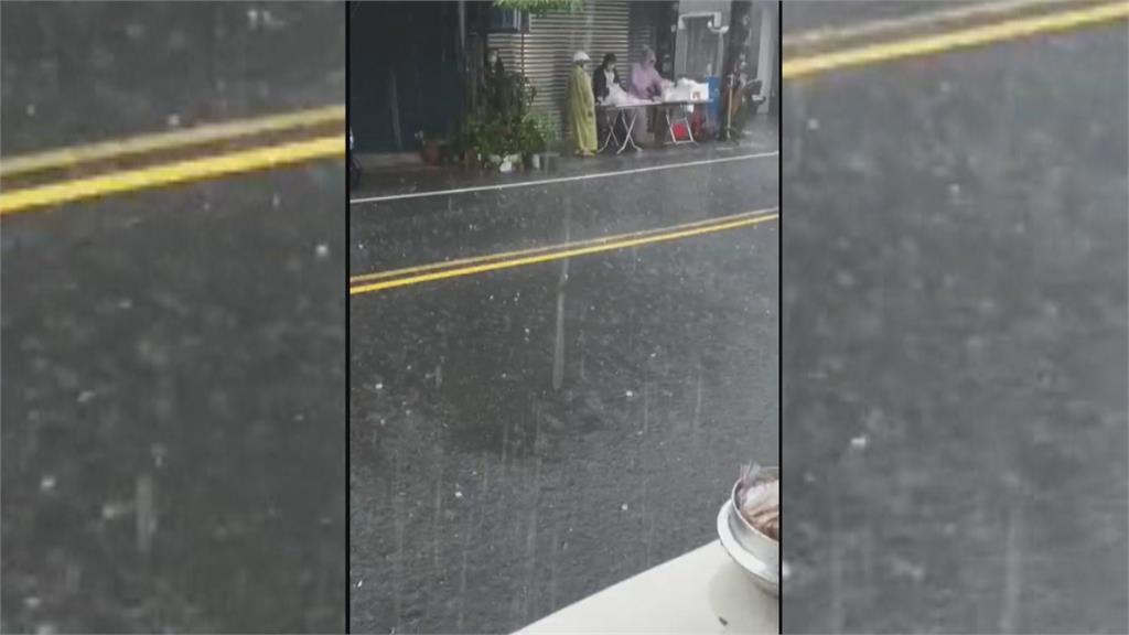 「今天雨聲特別大聲」　嘉義、台南下起硬幣大冰雹