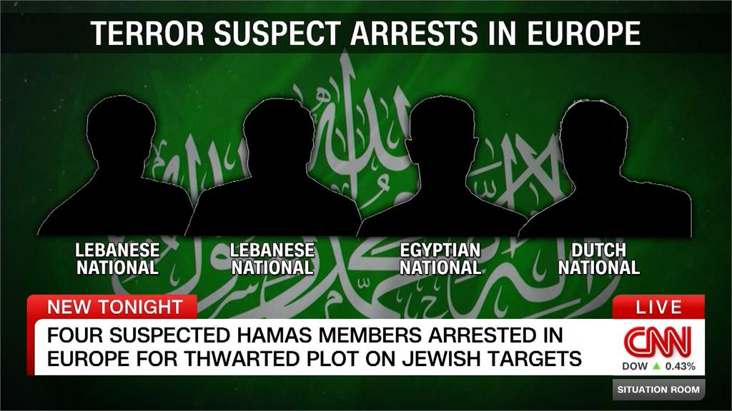 涉謀劃在歐洲攻擊猶太機構　哈瑪斯成員？德國、丹麥、荷蘭逮捕8嫌
