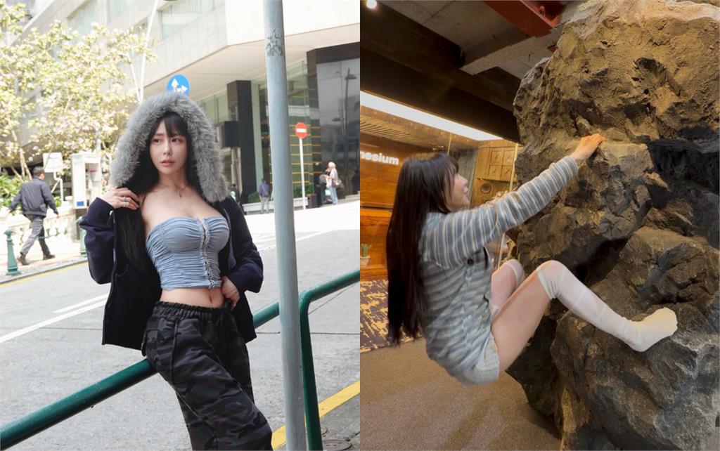 外國驚見正妹「當眾爬上巨石」超靈活!竟是台灣「真人娜美」網猛看:要發瘋