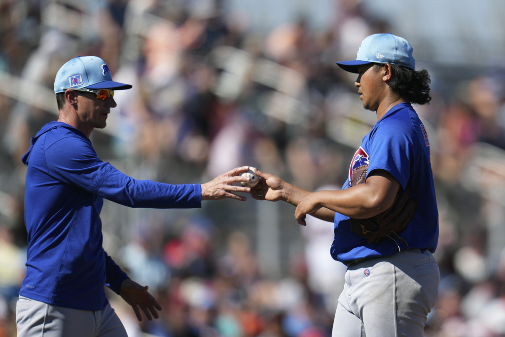 MLB(影)/今永昇太春訓熱身賽首度亮相 對巨人大演三振秀不過也挨一轟