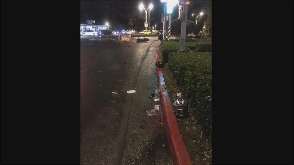 疑不熟路況自撞路緣「彈飛倒地」 18歲騎士身亡、後座女友四肢擦挫傷