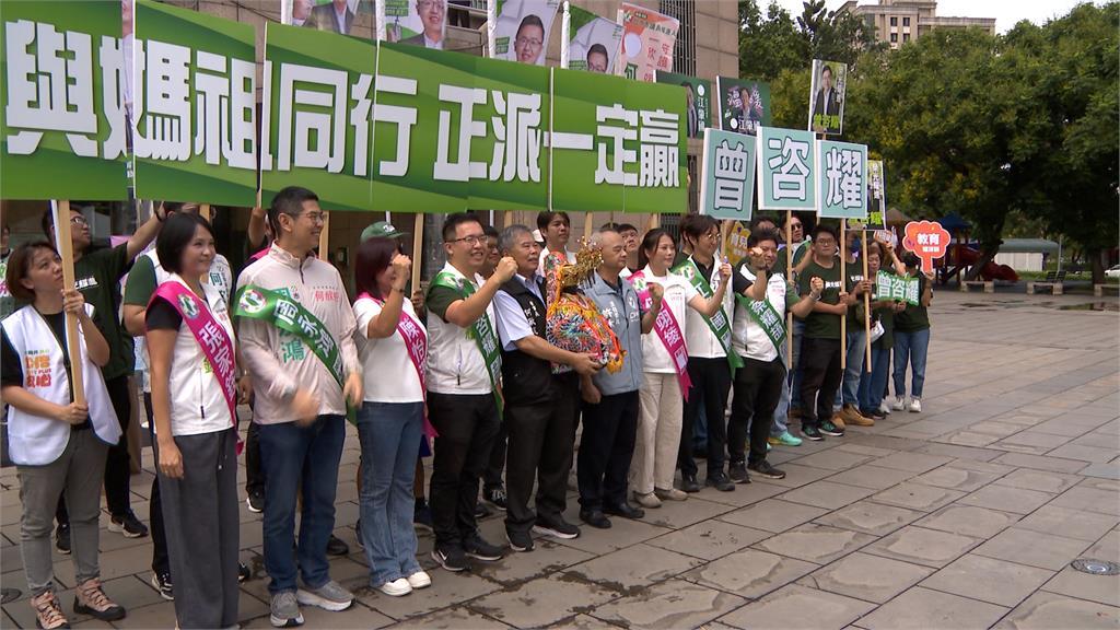 民進黨"正派台中隊"聯合登記! 樂成宮媽祖加持同行