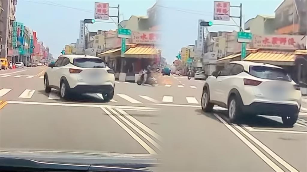 扯的不只特斯拉男！「白車猴」105秒急停鬼切畫面曝　網虧：又有親人過世？