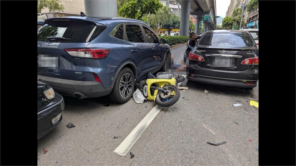 北市男子無照駕車害6車連環撞！　無辜騎士慘遭「捲車底」