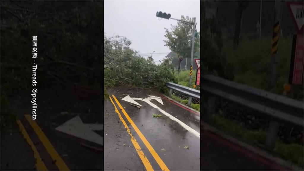雷雨轟炸！龜山挖土機困南崁溪　松山機場暫停地面作業