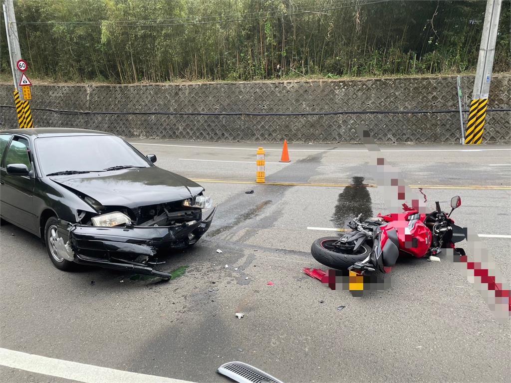 台3線「彎中彎」出事 竹科工程師騎重機過彎傾倒!撞對向轎車送醫不治