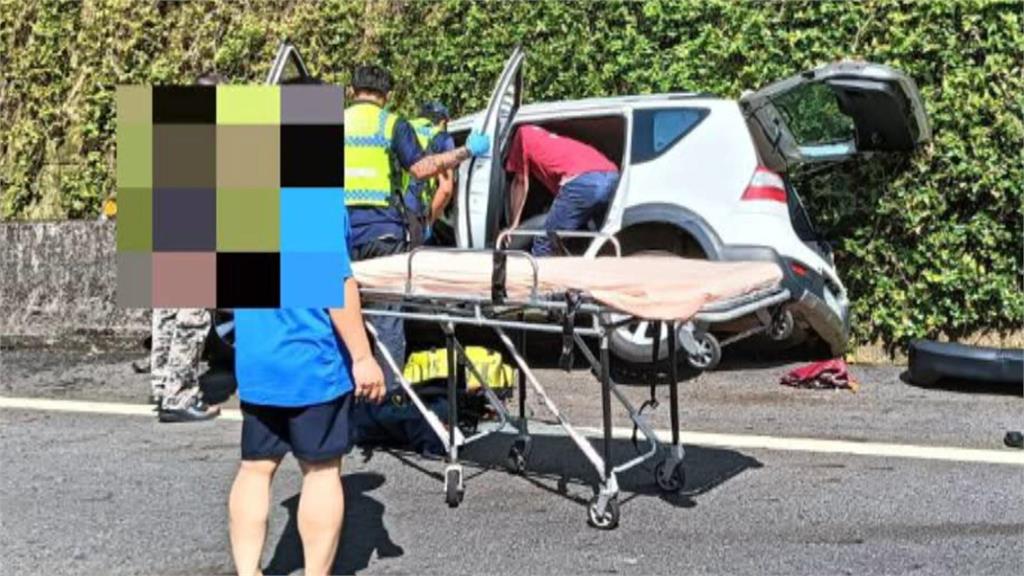 台3線死亡車禍! 男載妻自撞護欄不治、妻陷昏迷