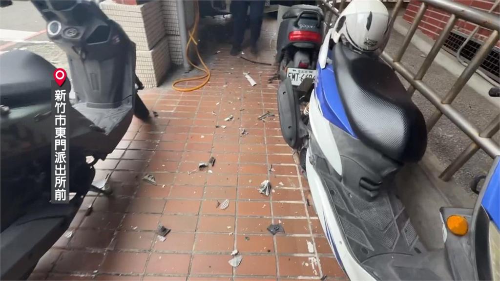 新竹市貨車駕駛疑恍神釀禍! 整車"迎面撞派出所"