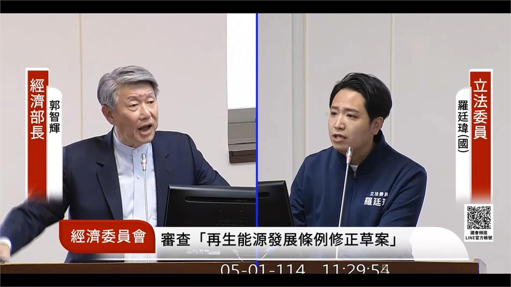 郭智輝勞動節備詢能源政策發言惹議 國民黨轟經濟部成「崇越部」