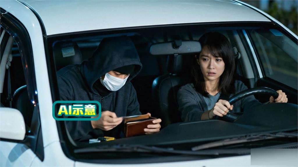 嚇!南投女駕駛下車沒熄火 搶匪趁隙躲後座劫財又劫車