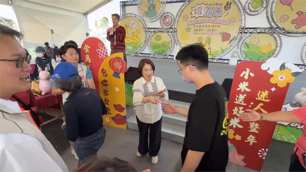 初四迎財神! "熱帶農業博覽會"湧人潮 周春米加碼贈平安米