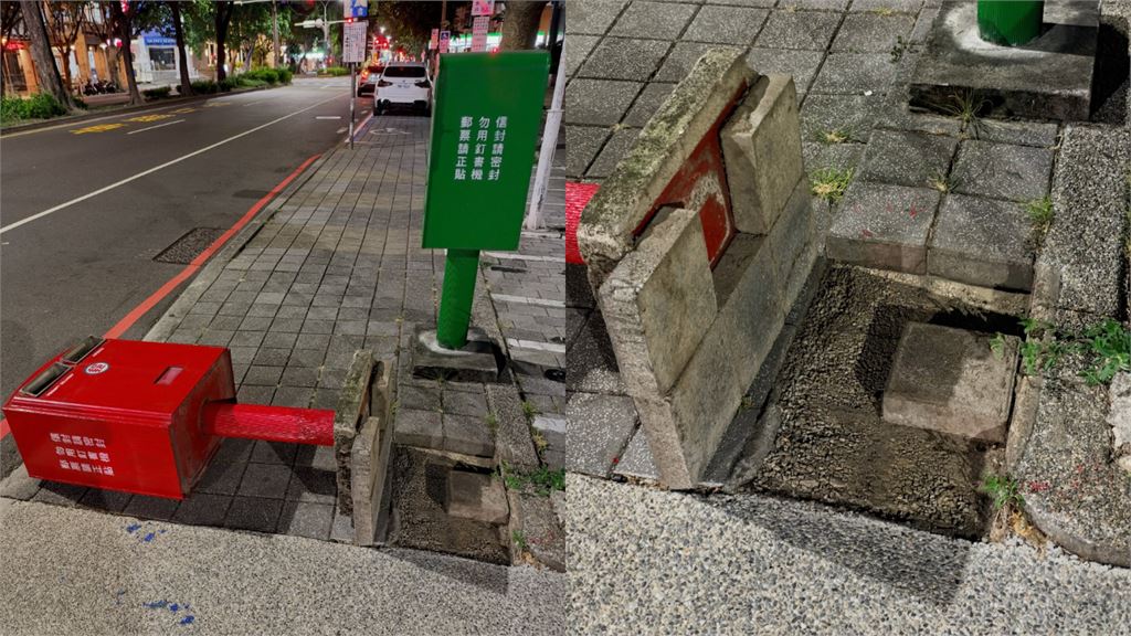 台中紅郵筒遭颱風吹倒！網歪樓「躺平不揪」　中華郵政高EQ神回被讚爆