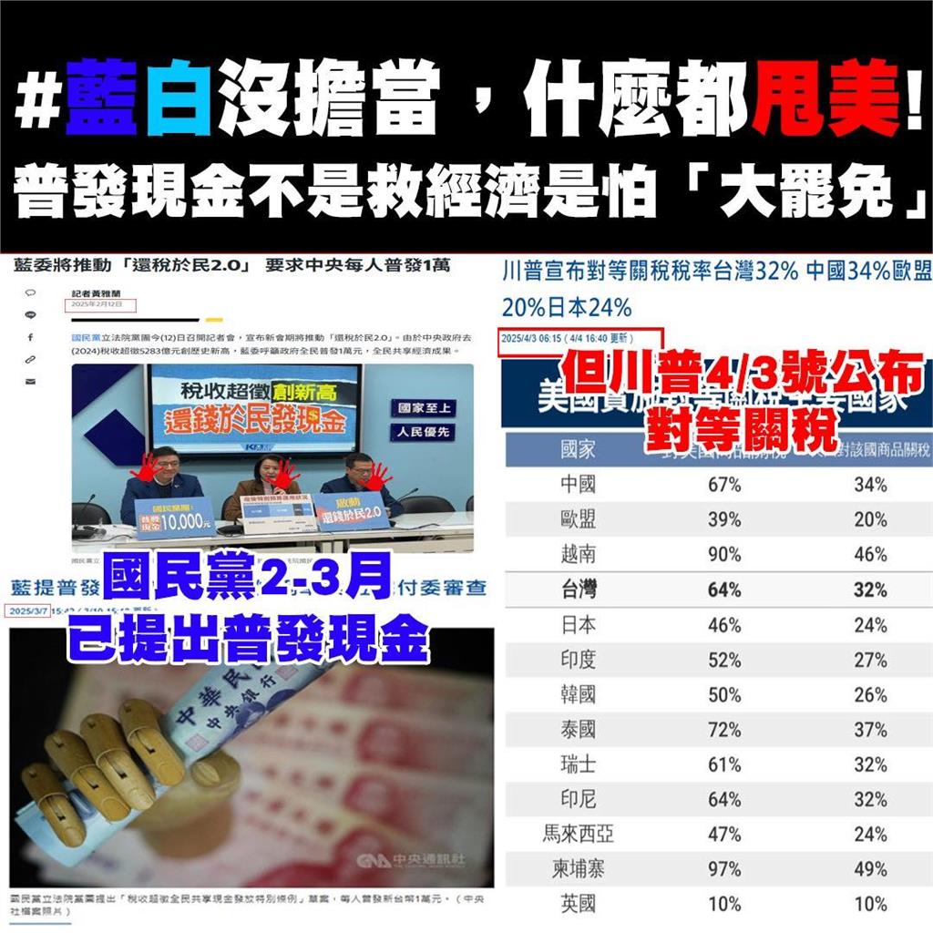 快新聞/受美國關稅衝擊藍白才普發現金? 她揭時序批:根本兜不起來