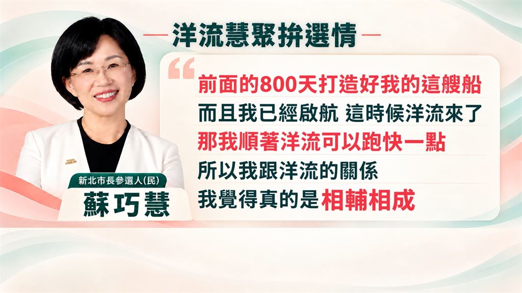 不擔心沈伯洋搶版面！　蘇巧慧：順著洋流跑快一點