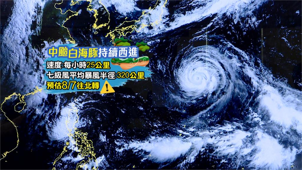 中颱白海豚轉不轉彎？　預估「這一天」是關鍵