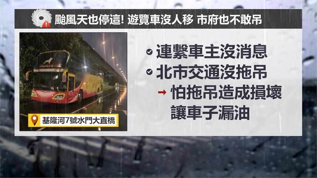 北市關水門1輛遊覽車拒絕移置 水利處將開罰4800元