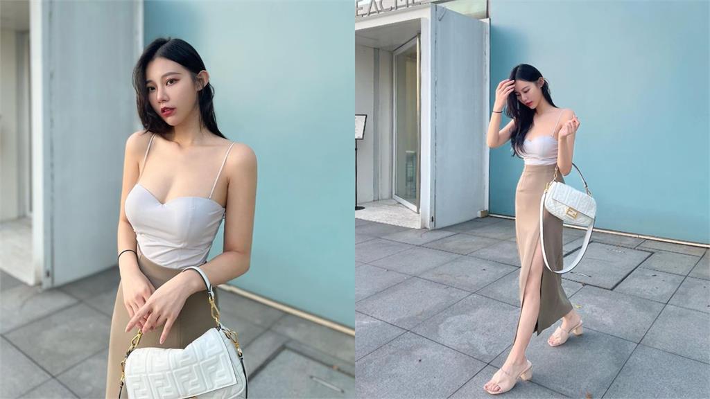 無名女神穿桃心領細肩背心「胸前失守」!火辣現身2萬網秒暈:戀愛了